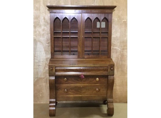Antique Empire Style Secretary, Cabinet, Desk