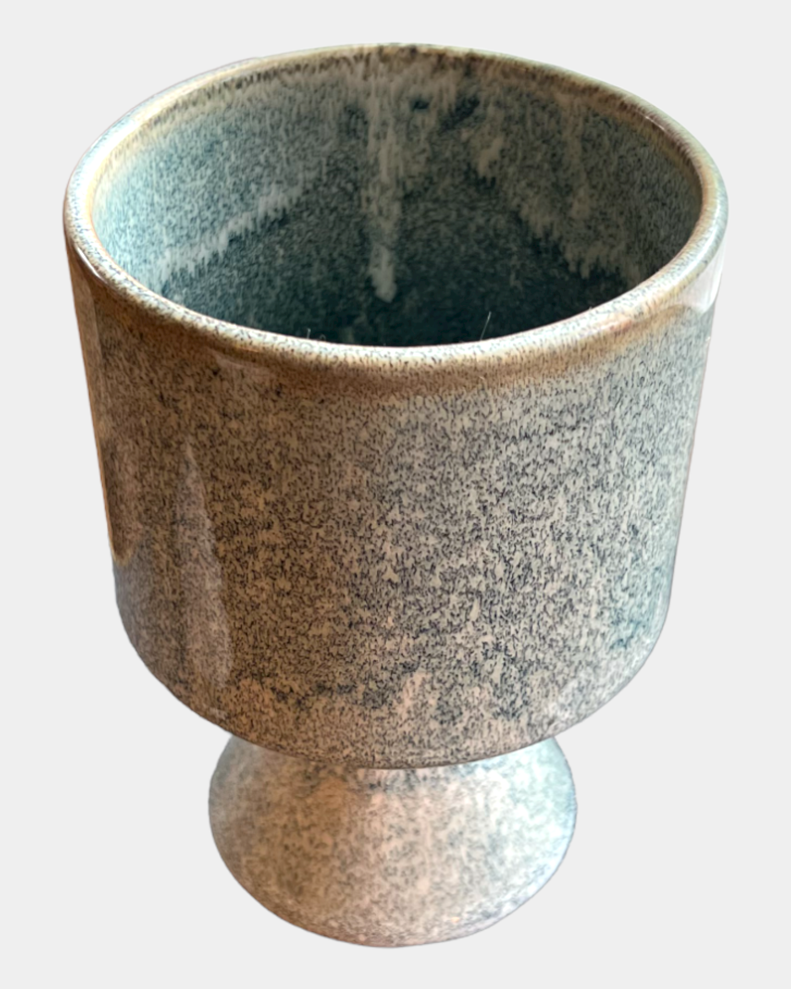 Earthy Blue Gray Ceramic Vase