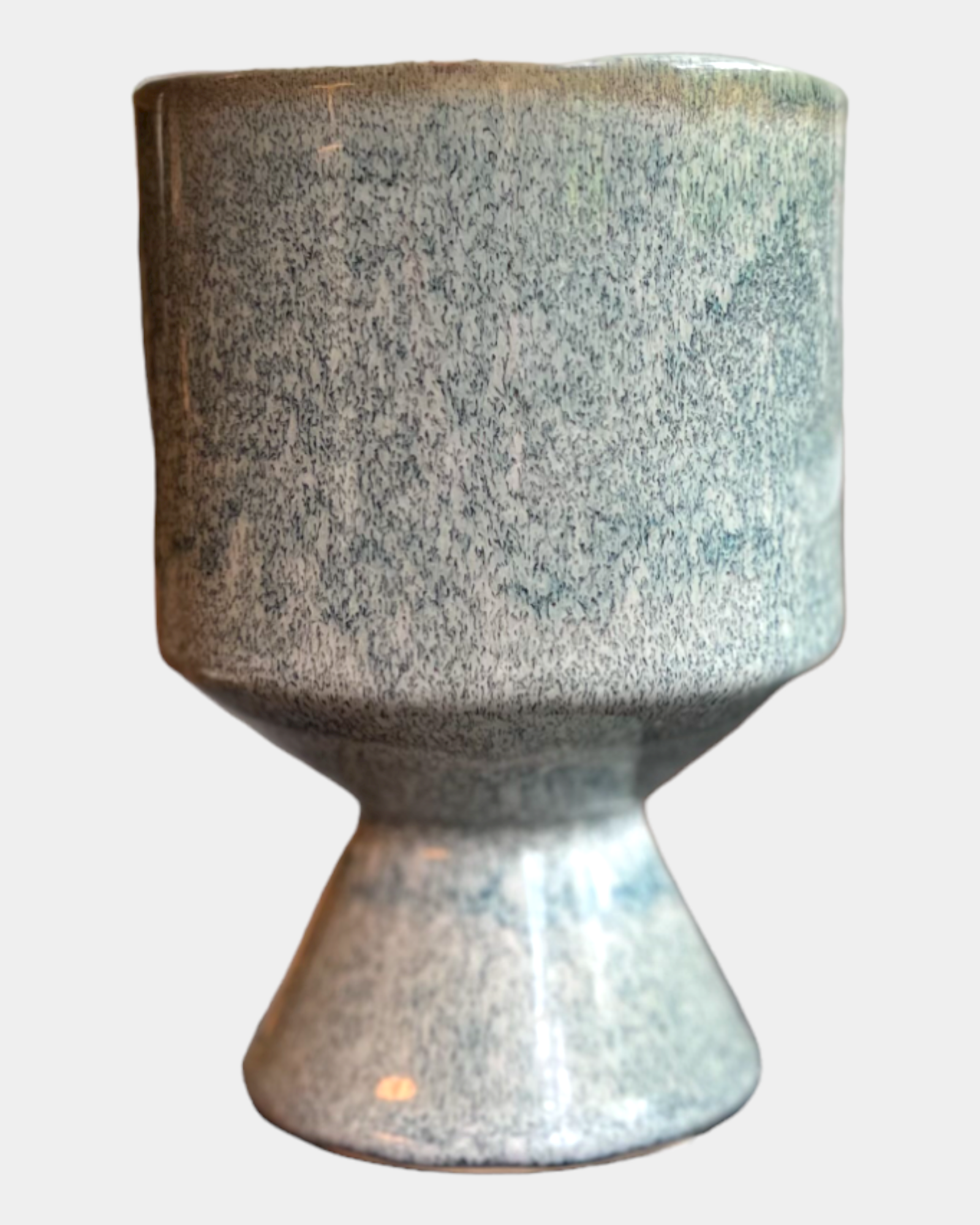 Earthy Blue Gray Ceramic Vase