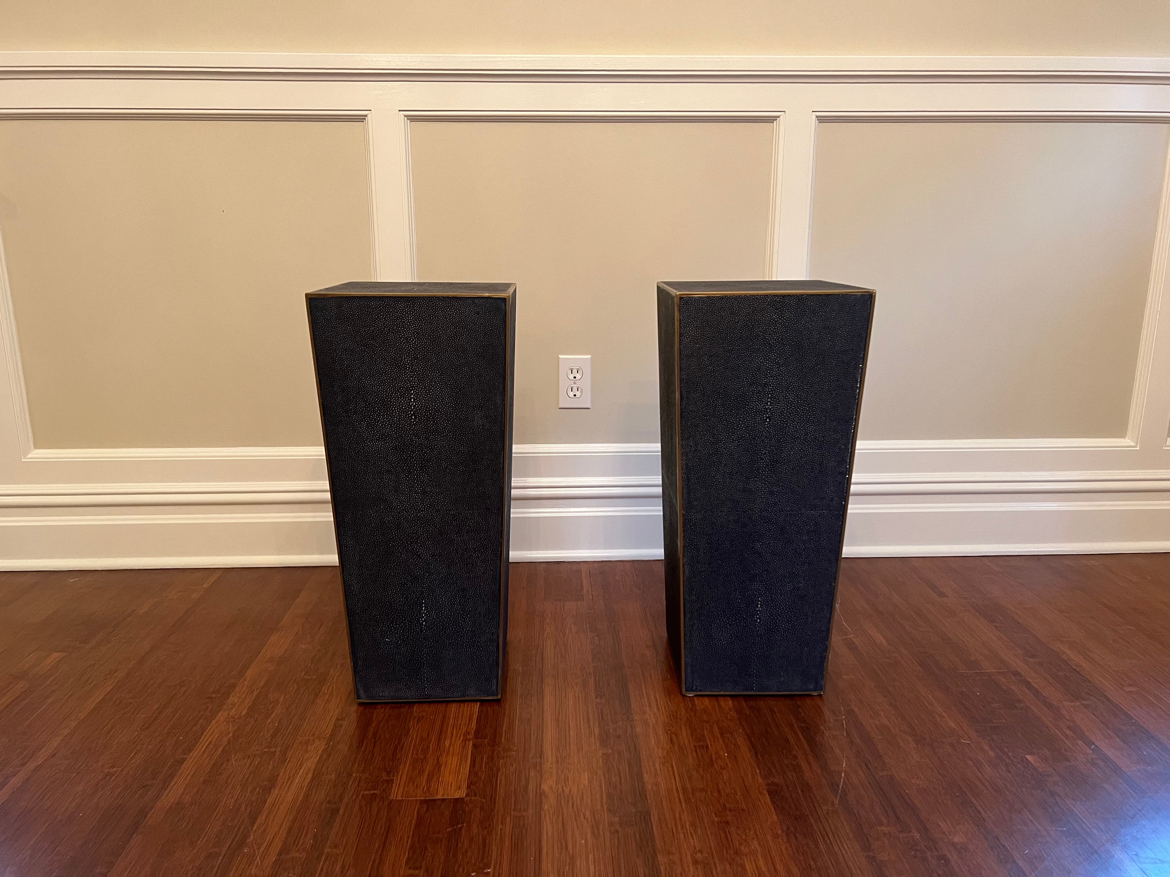 Shagreen end tables/artistic display stands