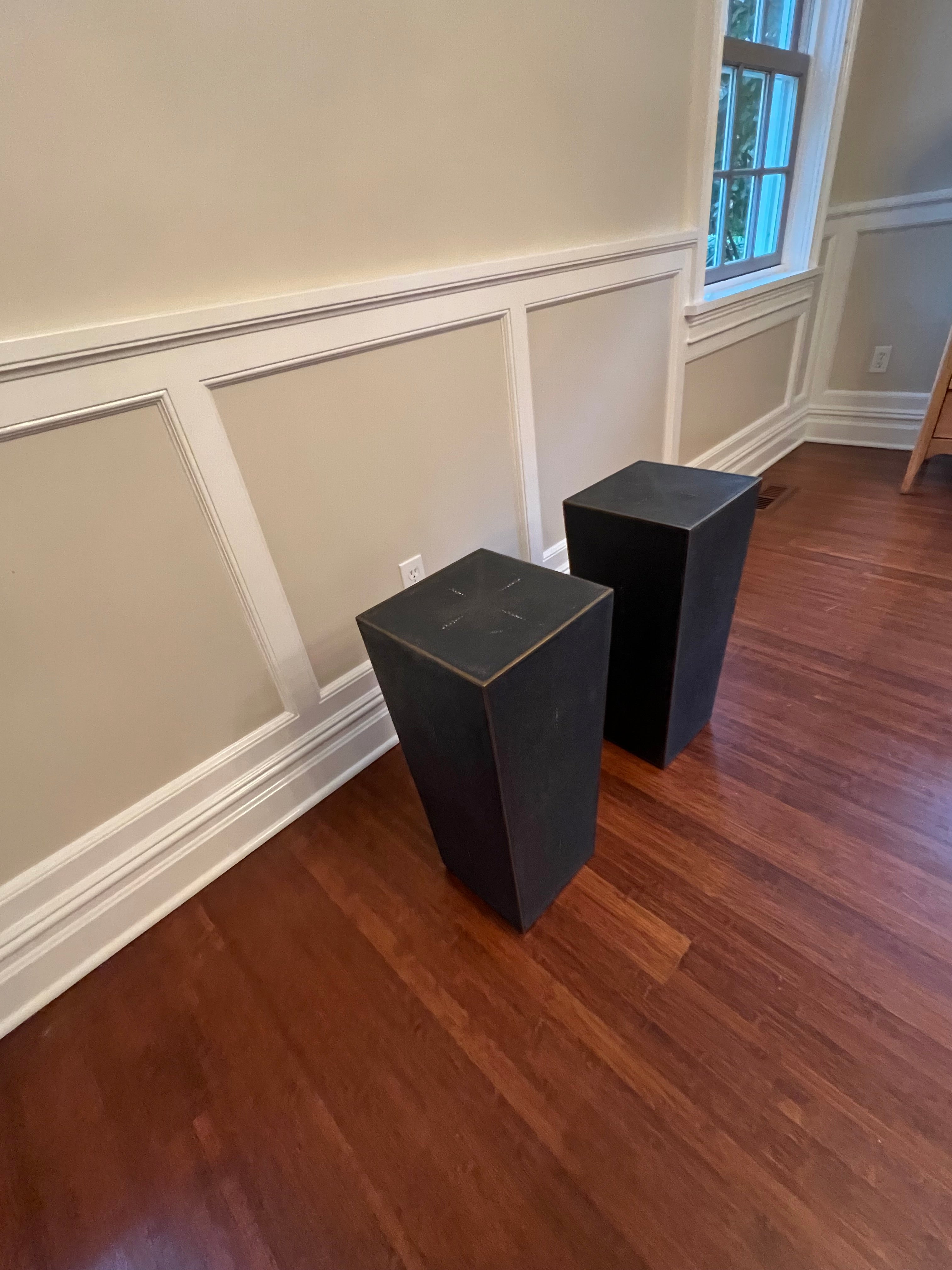 Shagreen end tables/artistic display stands