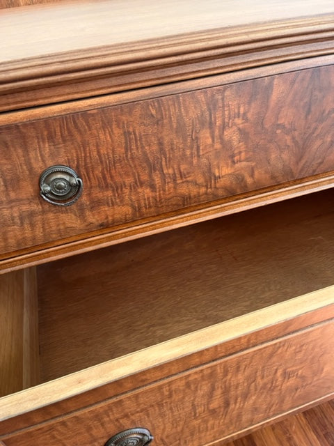 Reimagined Mahogany Antique Sideboard - Natural Finish