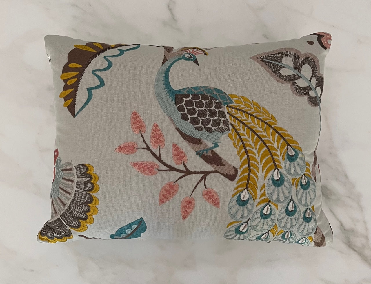 Trace Inspired Statement Peacock Pillow - Jane Churchill!