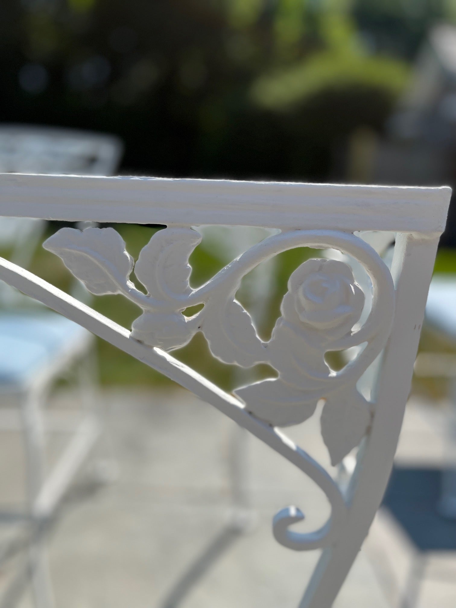 Mid Century White Cast Iron Dining Set - Fully Restored