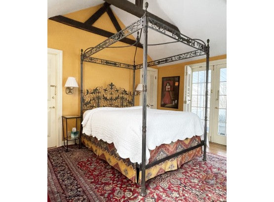 Coming Soon! Intricate Iron Canopy Bedstead