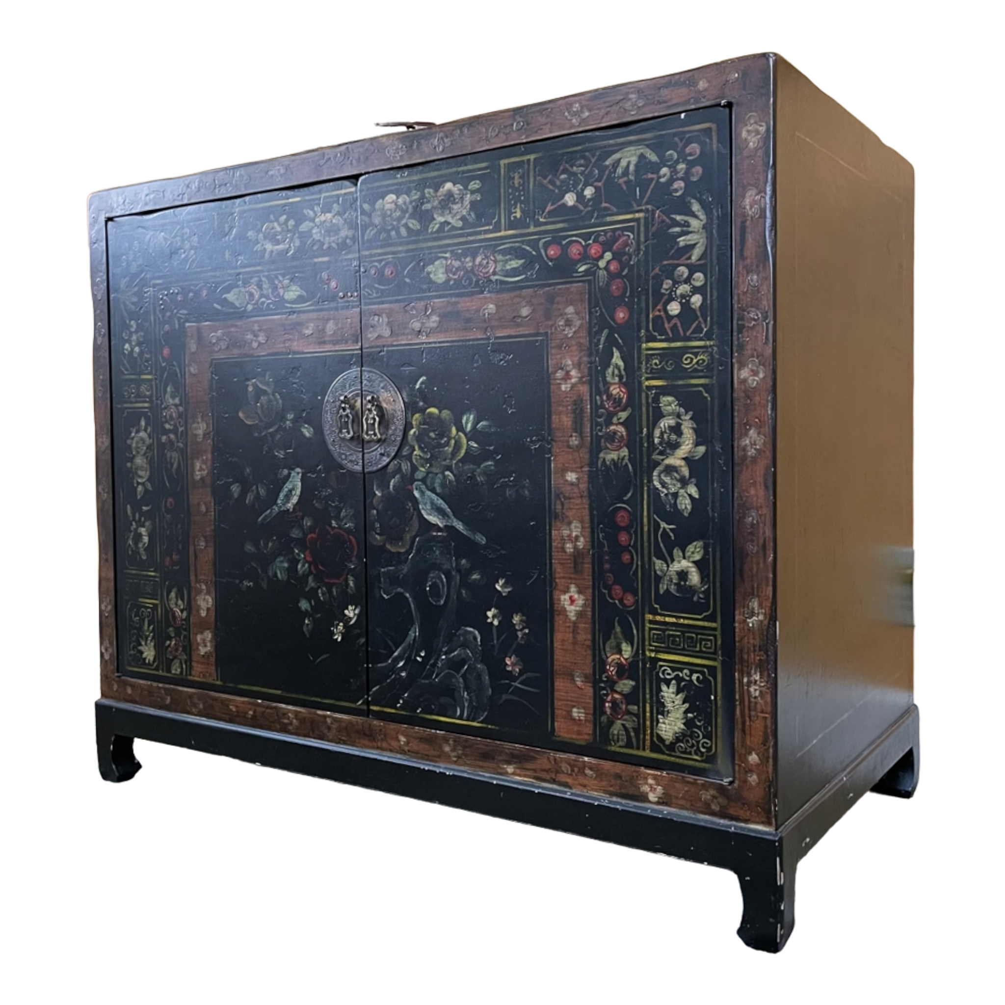 Antique Hand Painted Asian Chest