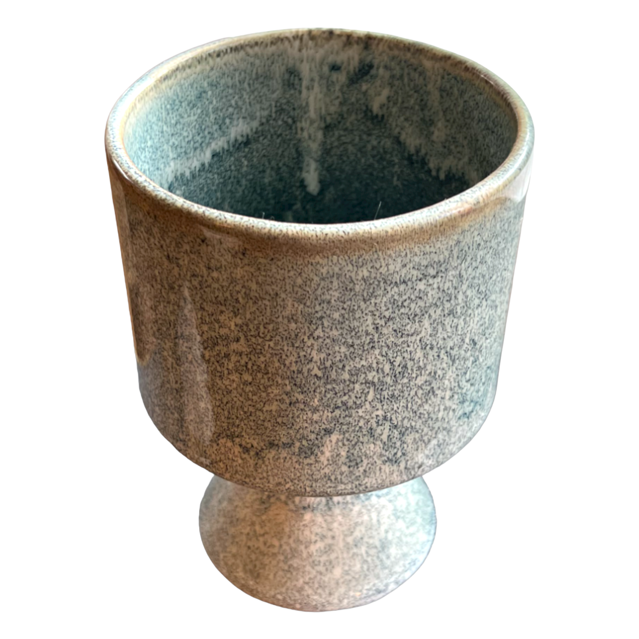 Earthy Blue Gray Ceramic Vase