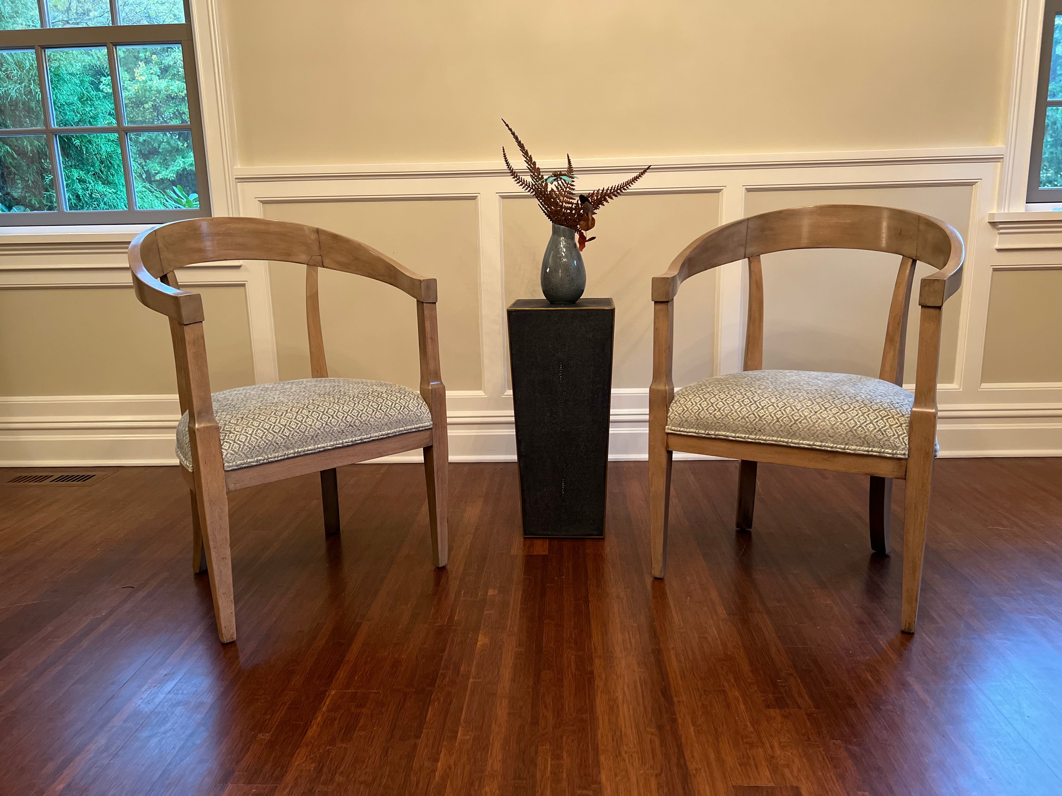 Reimagined Pair of Mid Century Accent Chairs