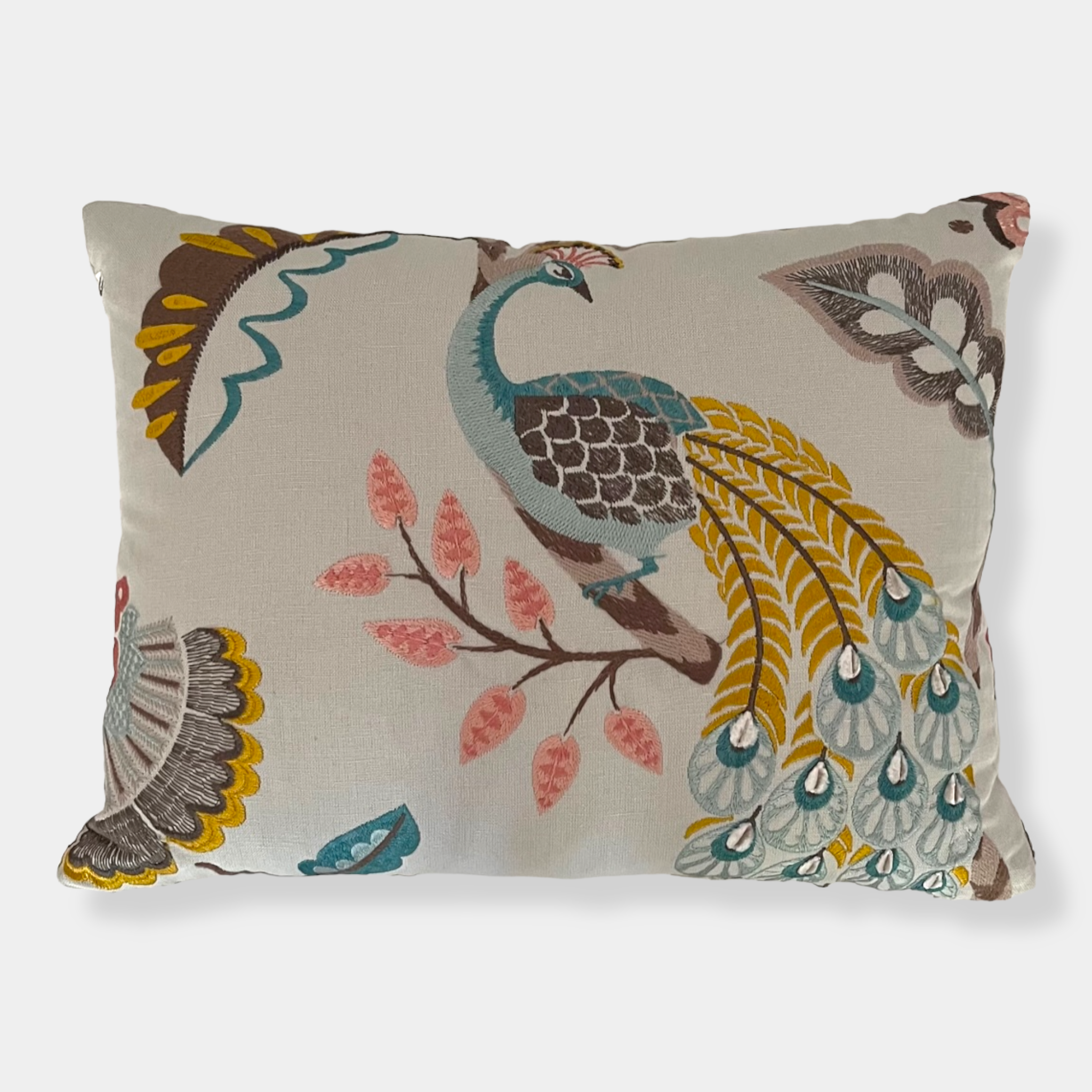 Trace Inspired Statement Peacock Pillow - Jane Churchill!