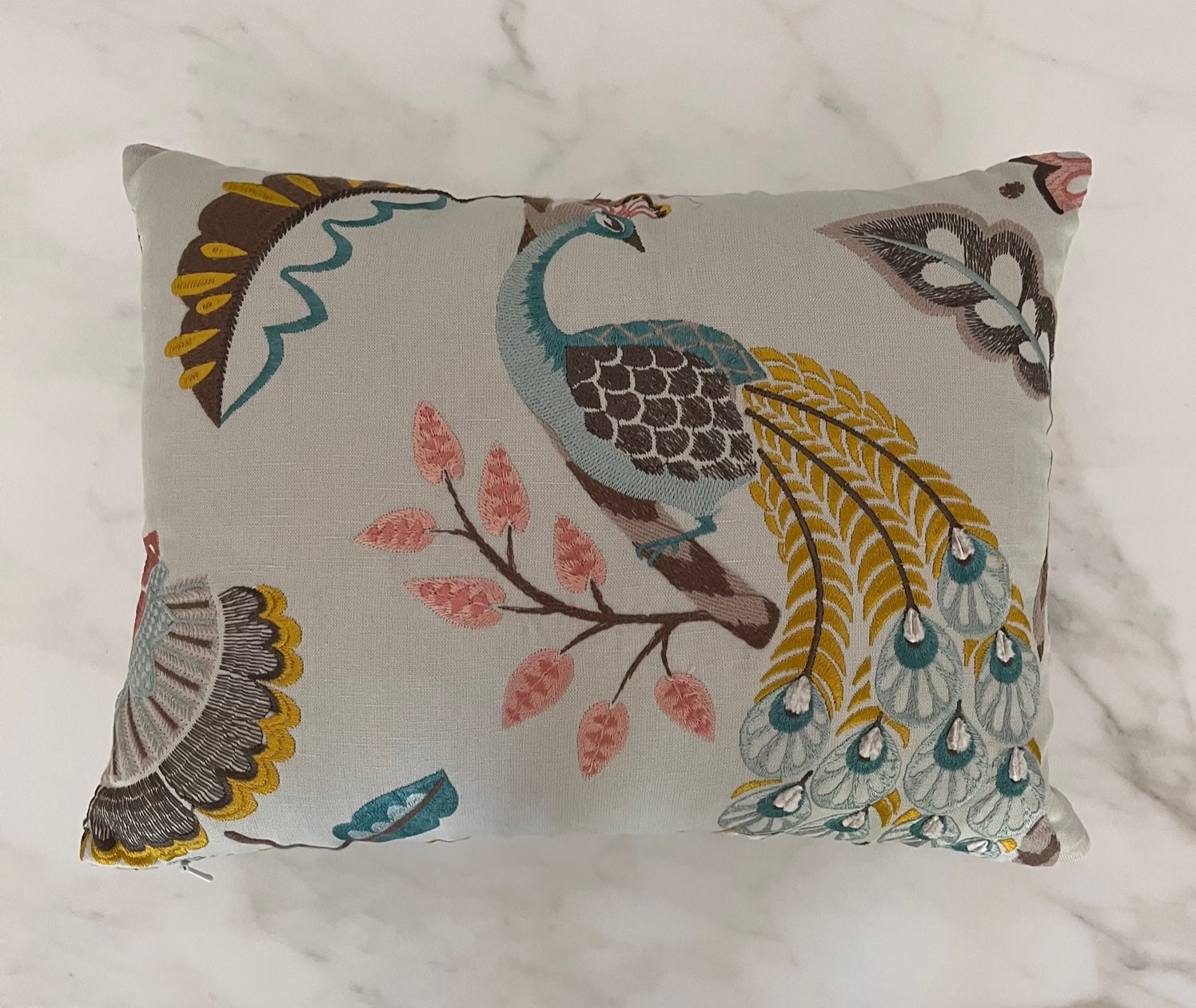 Trace Inspired Statement Peacock Pillow - Jane Churchill!