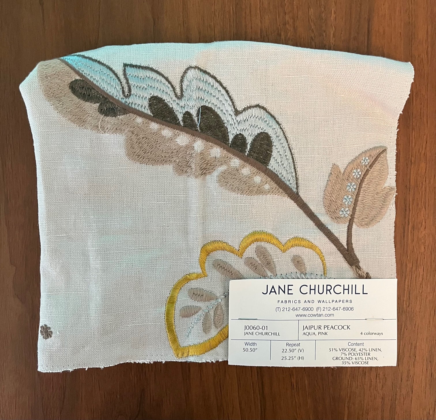 Trace Inspired Statement Peacock Pillow - Jane Churchill!