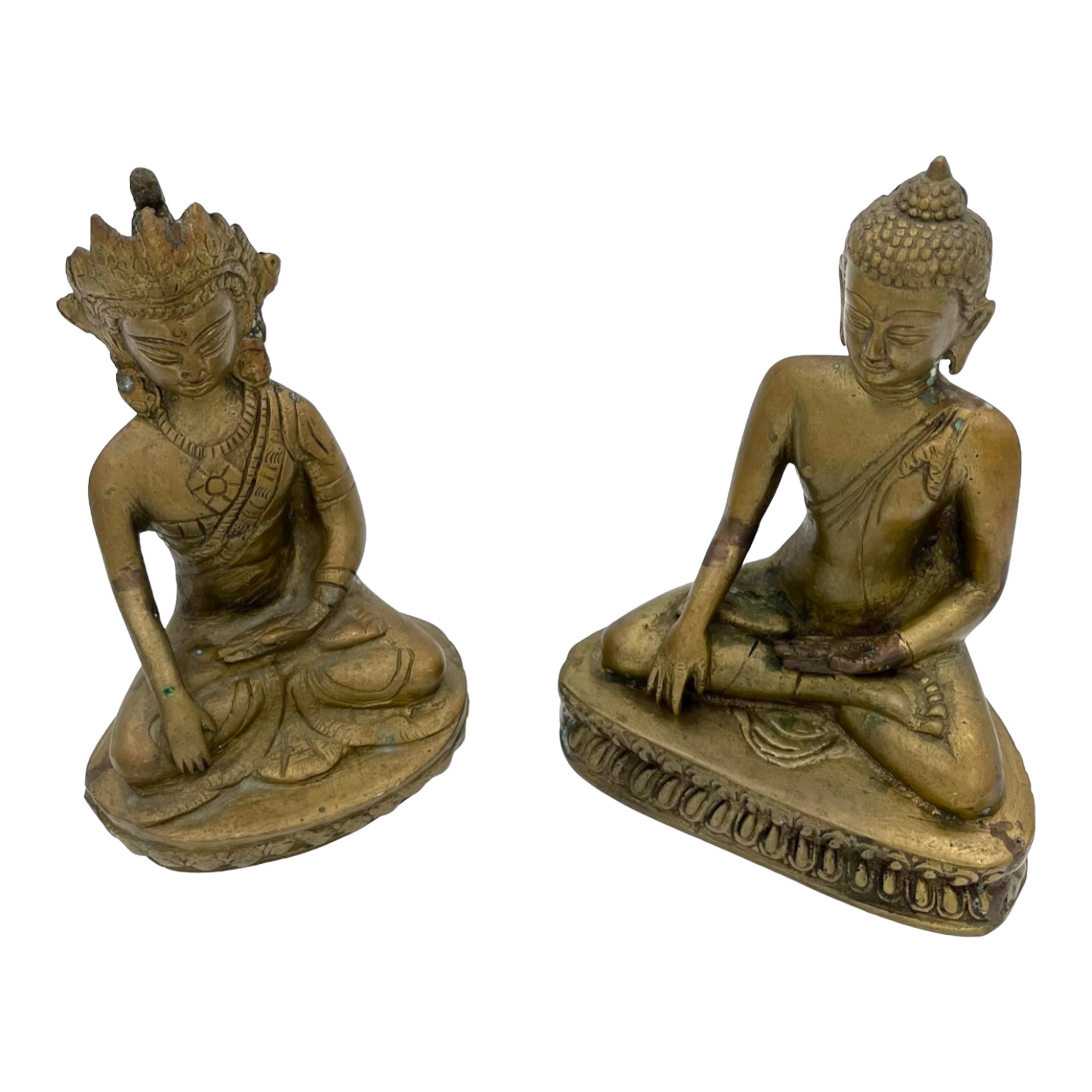 Gorgeous Pair of Aged Buddhas