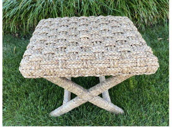 Recently Created, Coastal Style, Natural Rush Stool