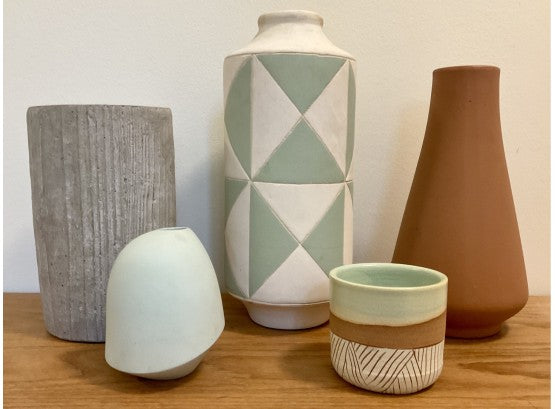 Mid-Century Stoneware Vases and Objects