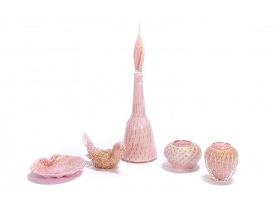 Vintage Murano Style Blush Glass Collection