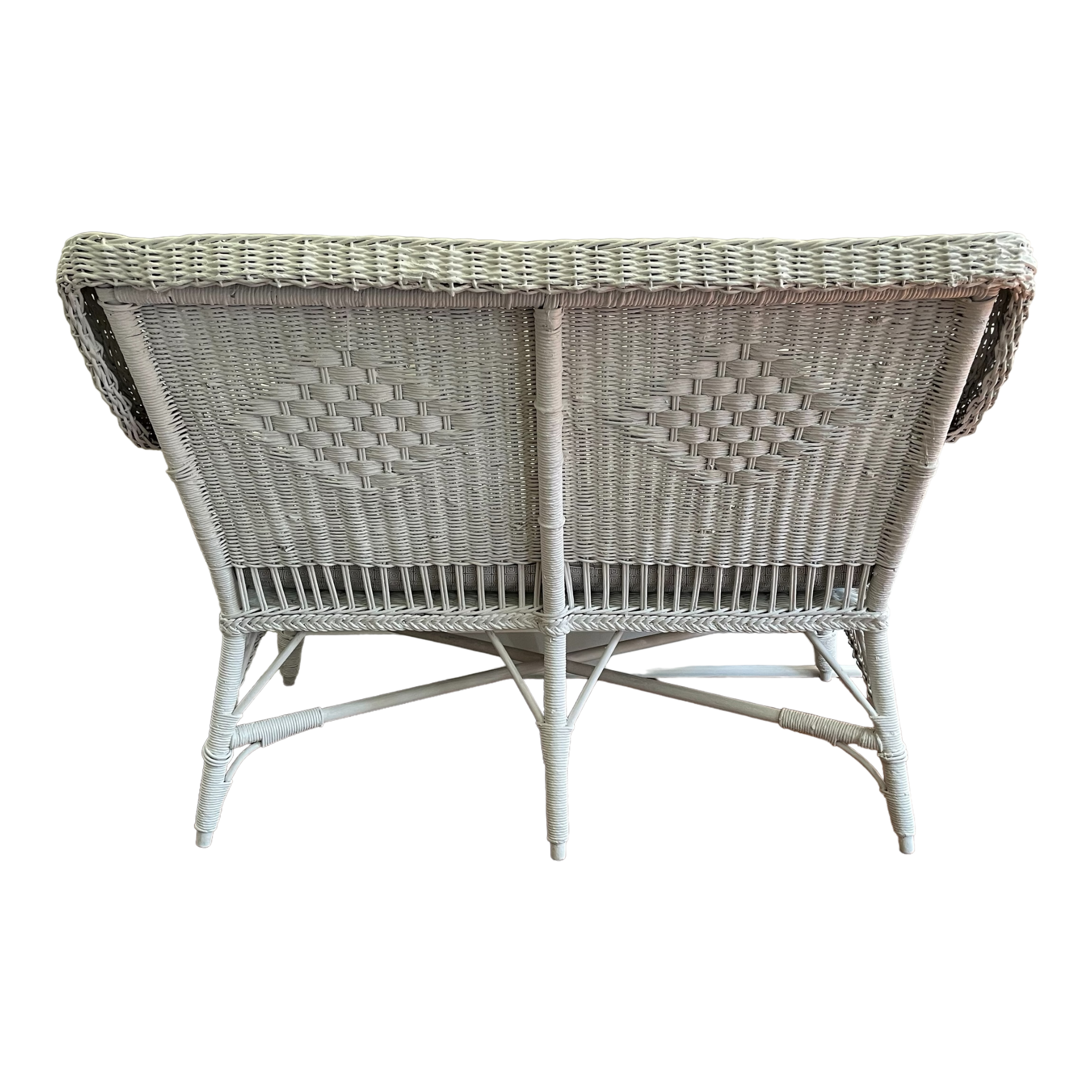 White wicker outdoor furniture