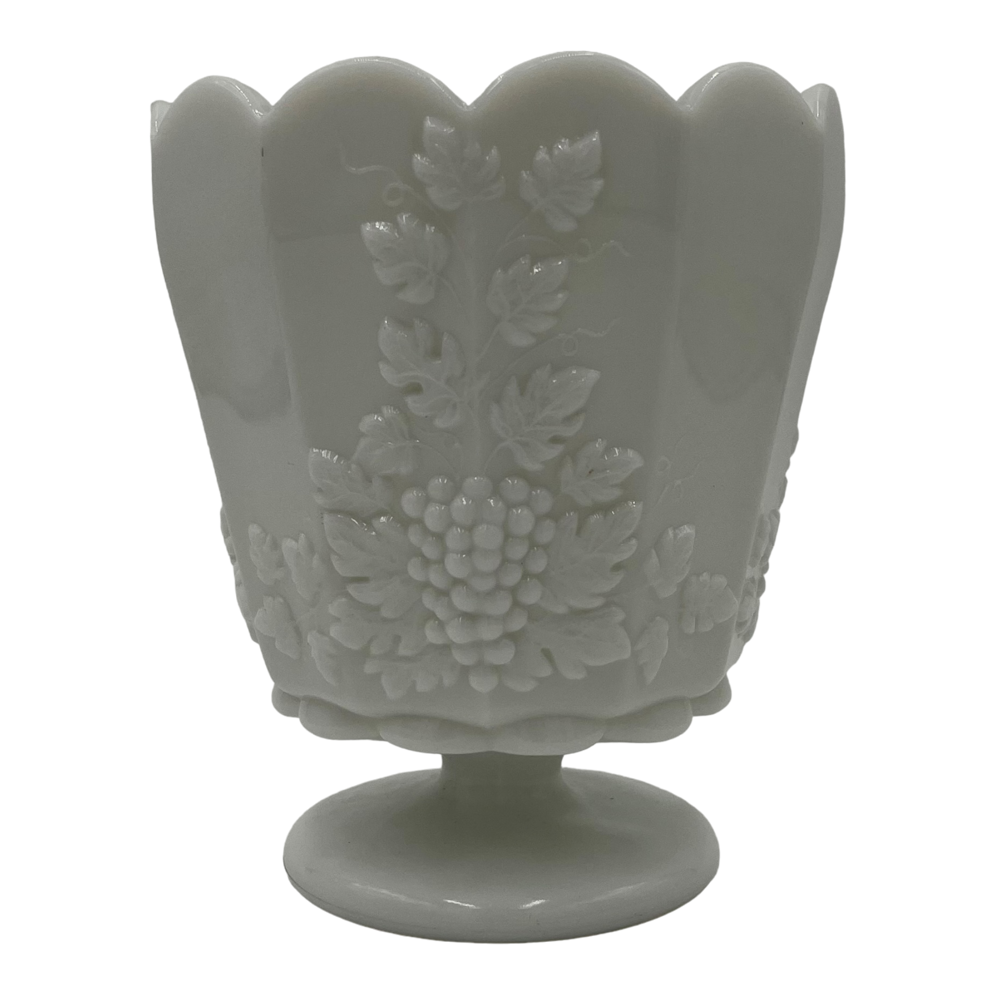 Milk vase with design