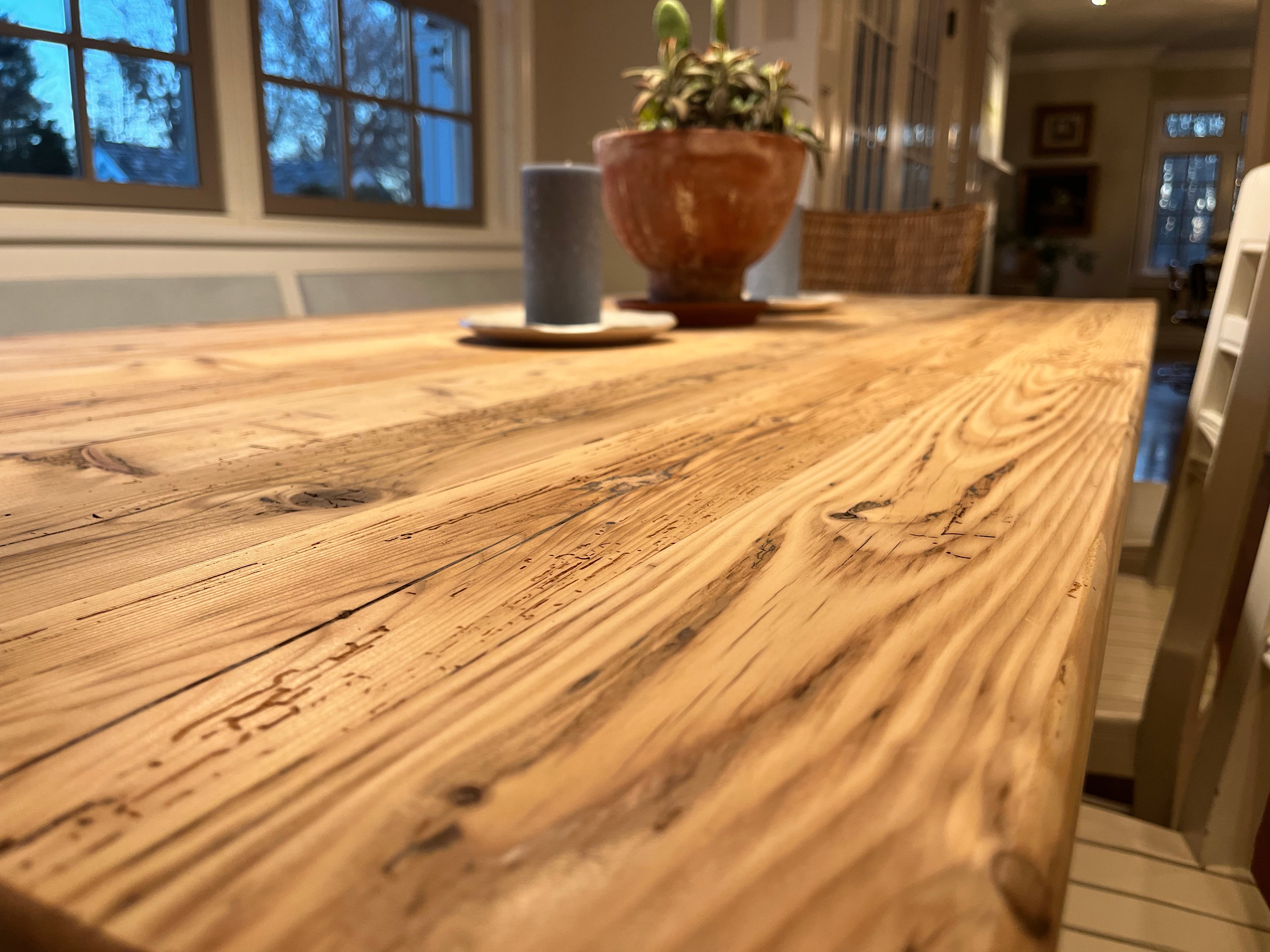 Dining table with drawers