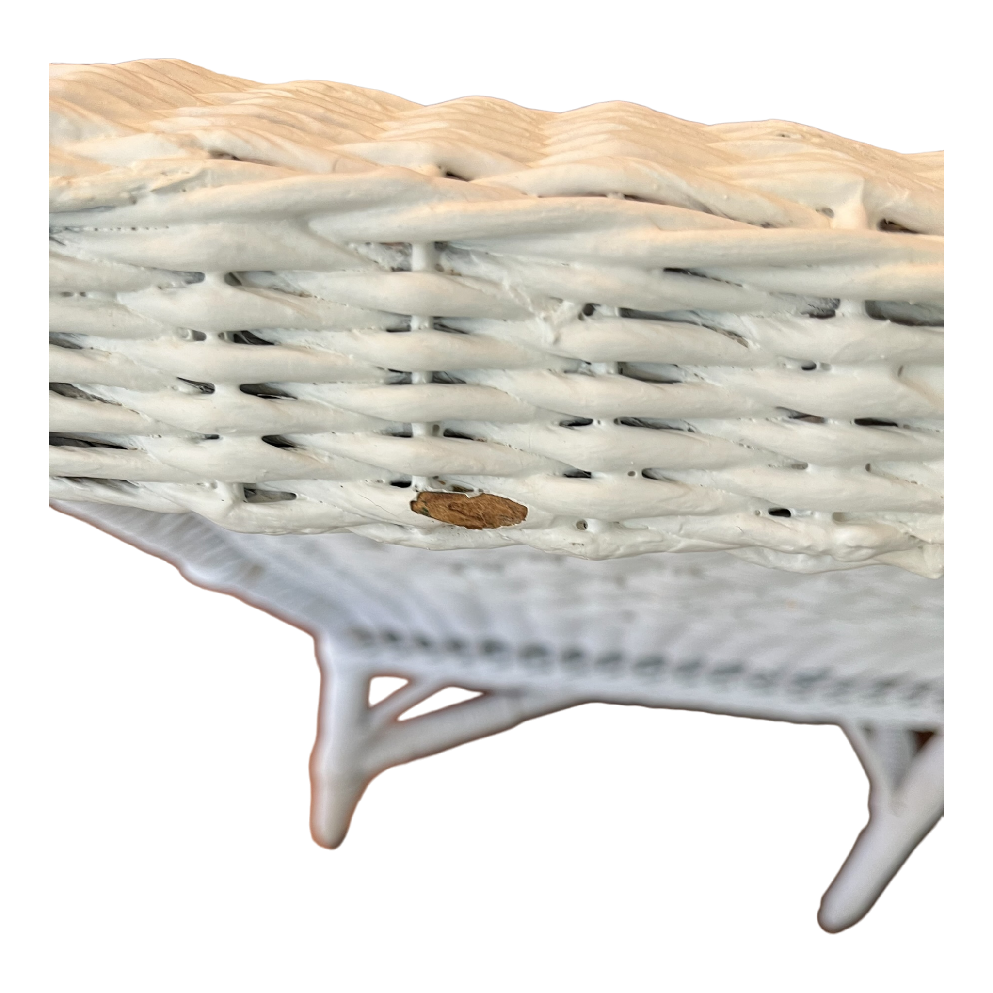 White wicker outdoor furniture