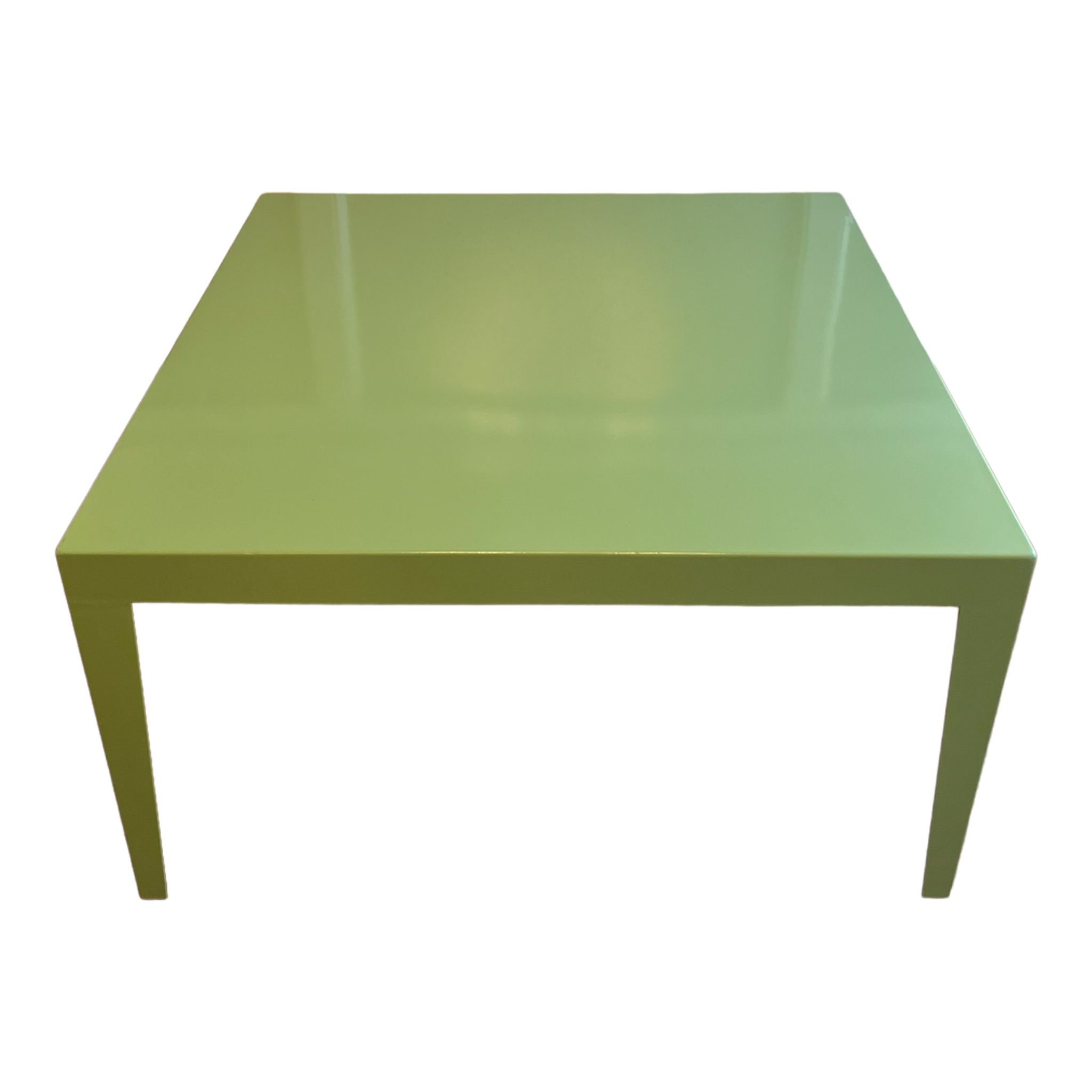 Green metal coffee table